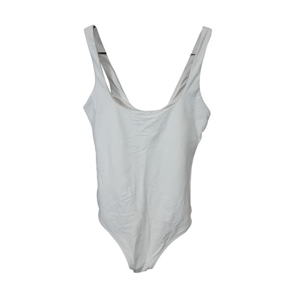 Alix Nyc Sleek White Mott Size M Tank Bodysuit - Picture 2 of 5